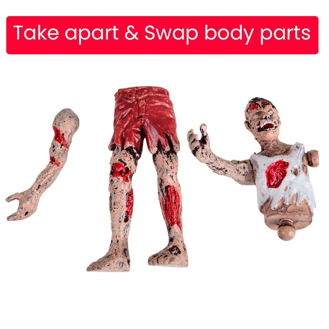 Zombie Action Figures Gift Package - Scary Toys for Boys and Girls - 4 Inches - Pack of 6