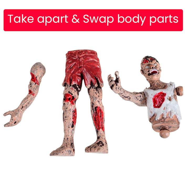 Zombie Action Figures Gift Package - Scary Toys for Boys and Girls - 4 Inches - Pack of 6