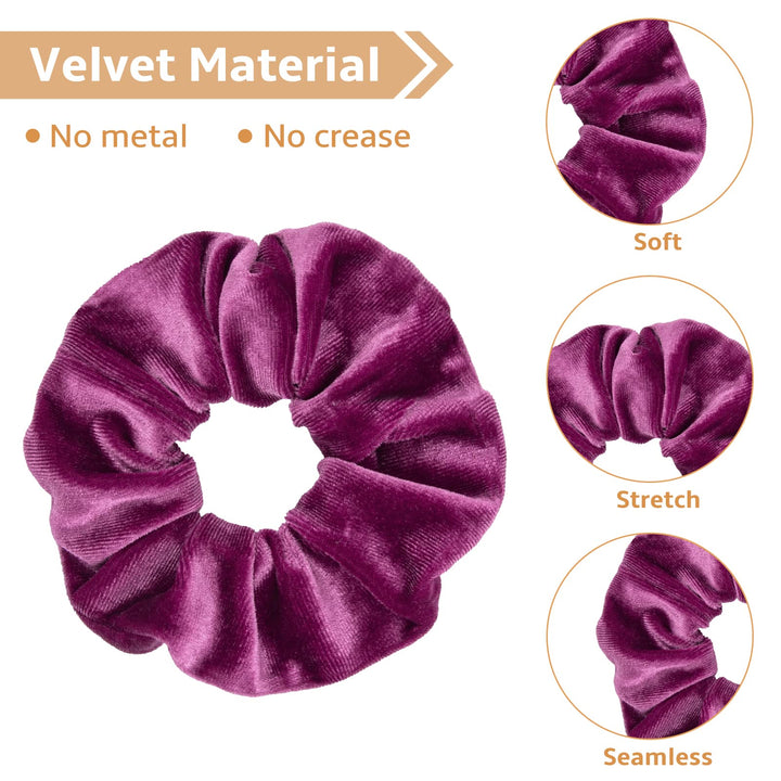 12 Pcs Hair Scrunchies Velvet Elastic Hair Bands Scrunchy Hair Ties Ropes Scrunchie for Women or Girls Hair Accessories - 12 Assorted Colors Scrunchies