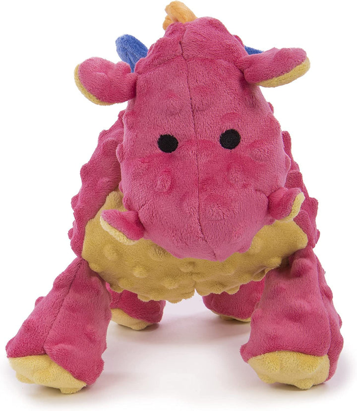 Bubble Plush Dragons Squeaky Dog Toy, Chew Guard Technology - Coral, Large