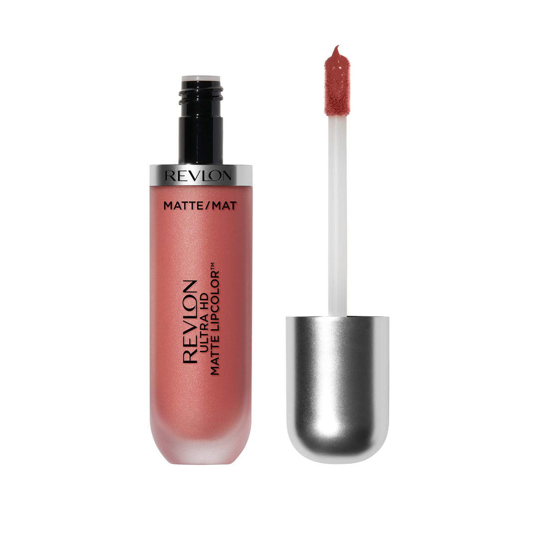 Ultra HD Matte Lipcolor Velvety Lightweight Matte Liquid Lipstick in Nude Brown 0.2 oz, Embrace (640), 1 Count