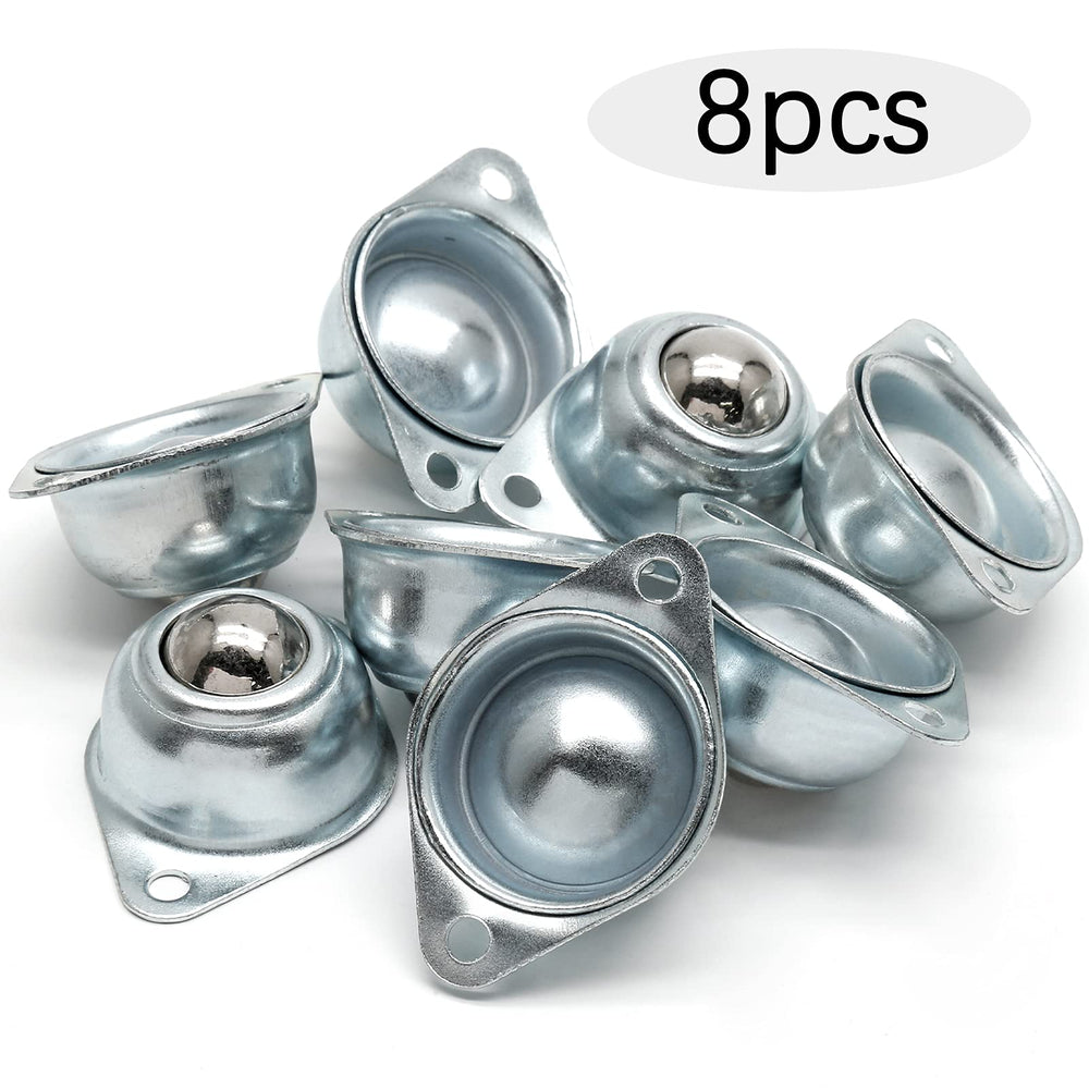 8Pcs 5/8 Roller Ball Transfer Bearings Flange Mounted Ball Transfer Unit for Conveyor, Roller Stand, Transmission, Load Capacity 33 lbs