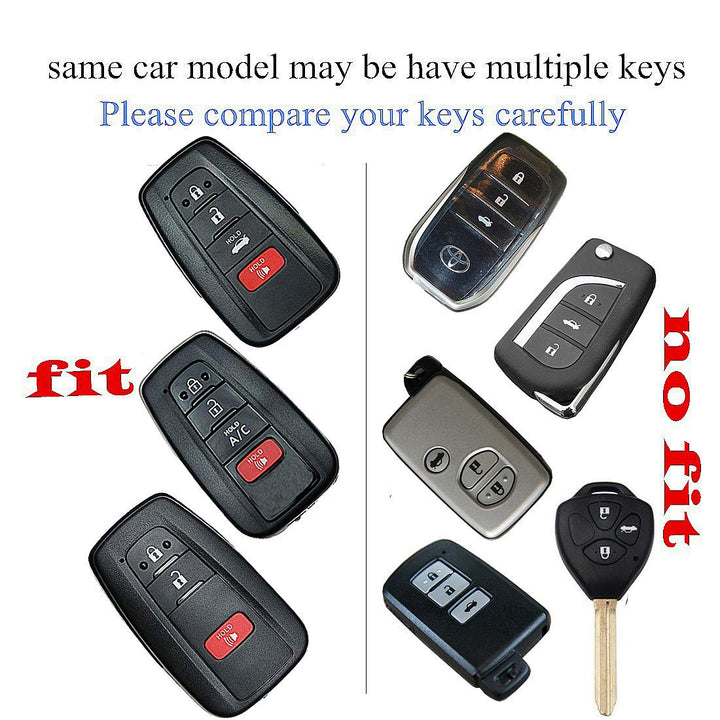 TPU car Key fob Cover for Toyota 2018-2021 Camry RAV4 Highlander Avalon C-HR Prius Corolla GT86 Remote Keychain Accessories Black case