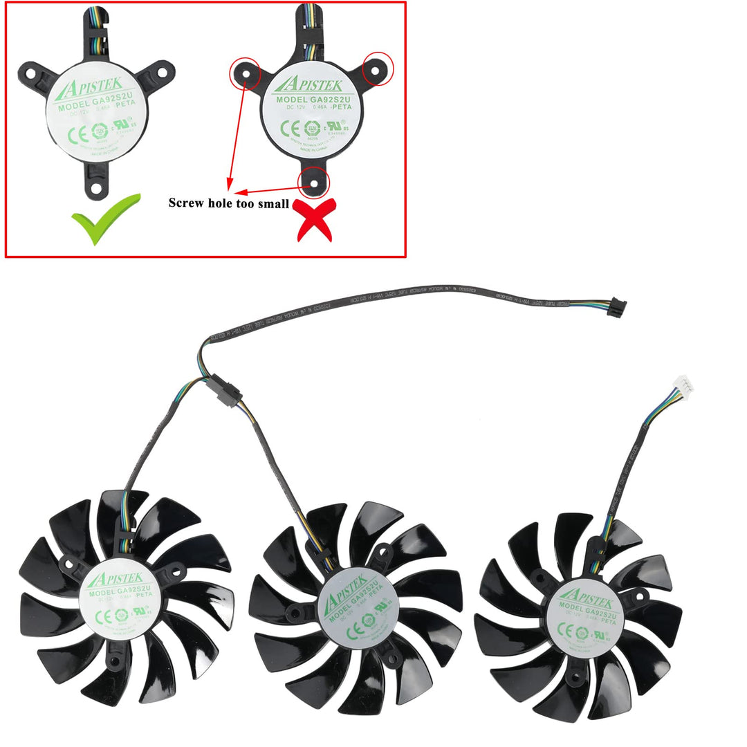 RTX2080 GPU Fan Replacement for Zotac RTX 2080 Ti AMP Graphics Card Cooling Fan (Full Set)