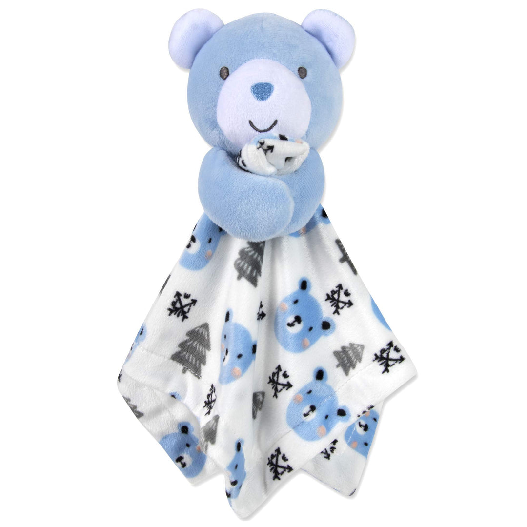 Minky Animal Snuggler Lovey Blanket for Kids, Babies, Boys, Girls, Gender Neutral Security Blanket with Stuffed Animal