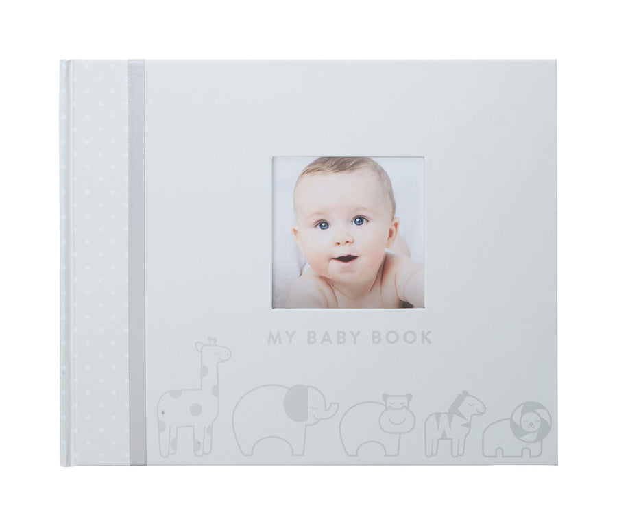 First 5 Years Baby Memory Book With Clean-Touch Baby Safe Ink Pad To Make Baby’s Hand Or Footprint Included, Gender Neutral Registry Gift, Ivory Classic