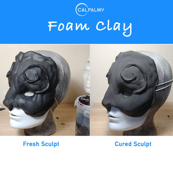 Moldable Cosplay Foam Clay (Black) – High Density and Hiqh Quality for Intricate Designs | Air Dries to Perfection for Cutting with a Knife or Rotary Tool, Sanding or Shaping