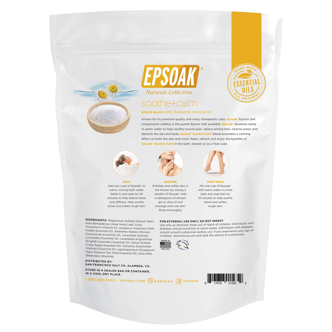 Epsom Salt | 2 lb. Soothe + Calm - For Bath, Spa, Shower & Feet (Everyday Epsom Salts) : Soothe + Calm - 2 lb. Bag