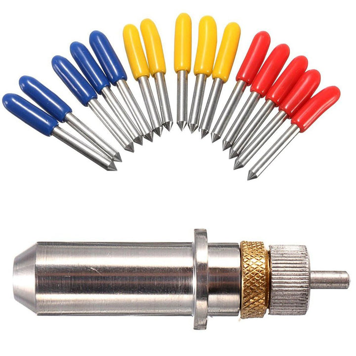 15pcs 30/45/60 Degree Vinyl Cutter Blade for Roland Cutting Plotter with Blade Holder - Tool Accessories Drill Bits - 15 x Blades for Cutting Plotter