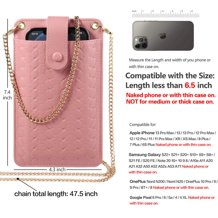Cell Phone Purse Wallet Small Crossbody Bags for Women Mini Shoulder Bag with Card Slot