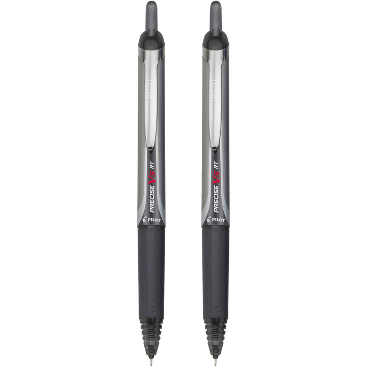 PILOT Precise V5 RT Refillable & Retractable Liquid Ink Rolling Ball Pens, Extra Fine Point (0.5mm) Black Ink, 2-Pack (26050)