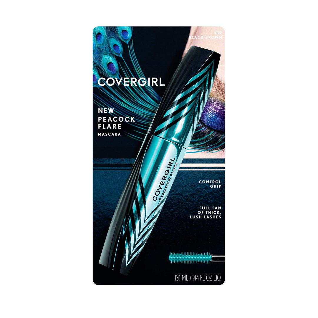 Peacock Flare Mascara, Black/Brown, 0.3 Ounce (packaging may vary)