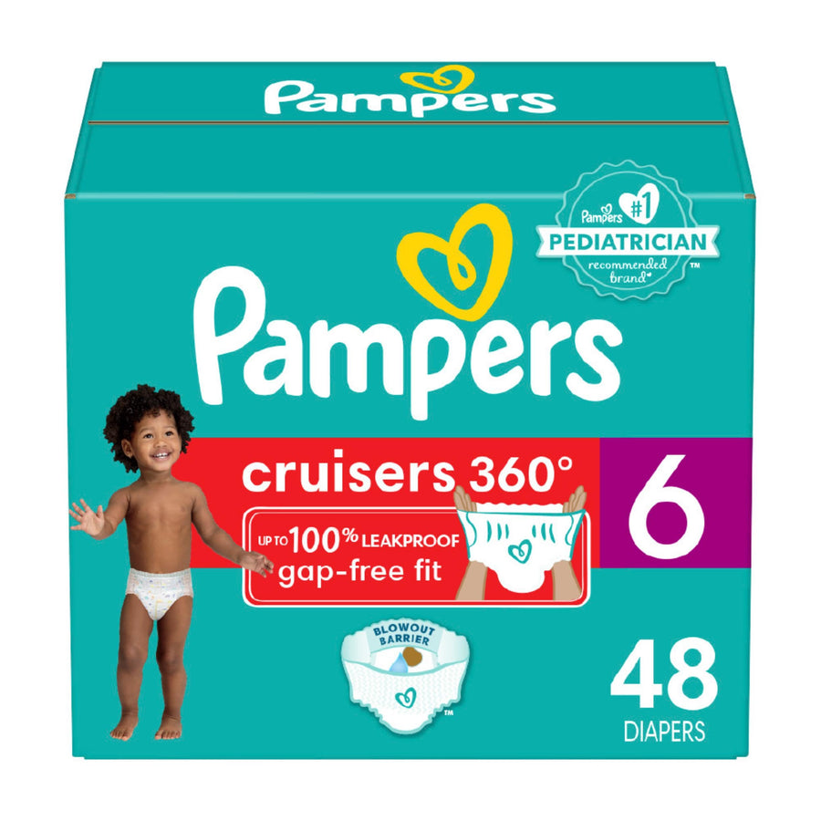 Cruisers 360 Diapers - Size 6, 48 Count, Pull-On Disposable Baby Diapers, Gap-Free Fit
