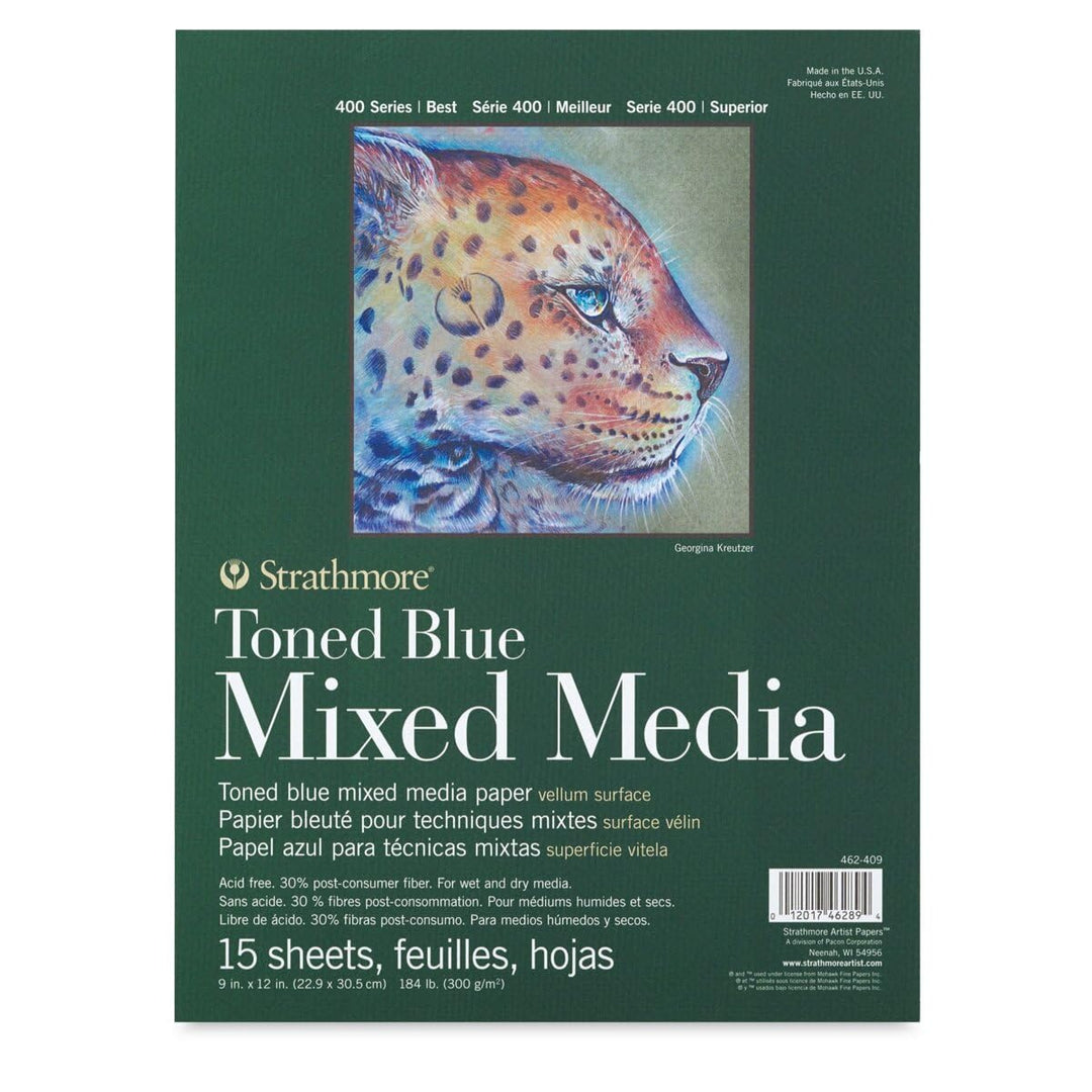 Strathmore 400 Series Mixed Media Pad Tone Blue 9X12-15 Sheets -62462409