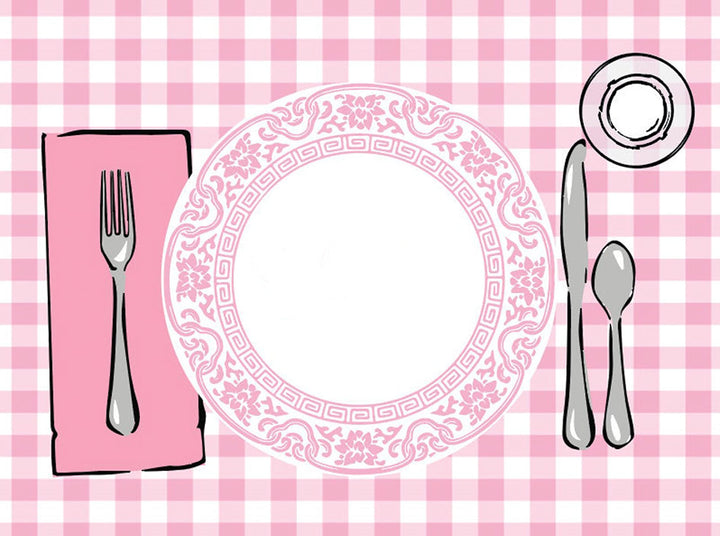 Montessori Placemat, Table Place Setting Etiquette Educational Placemat Set of 4 Buffalo Plaid Gingham Montessori Placemat Toddler Kid Child Baby Preschool Homeschool Dining Table Manners