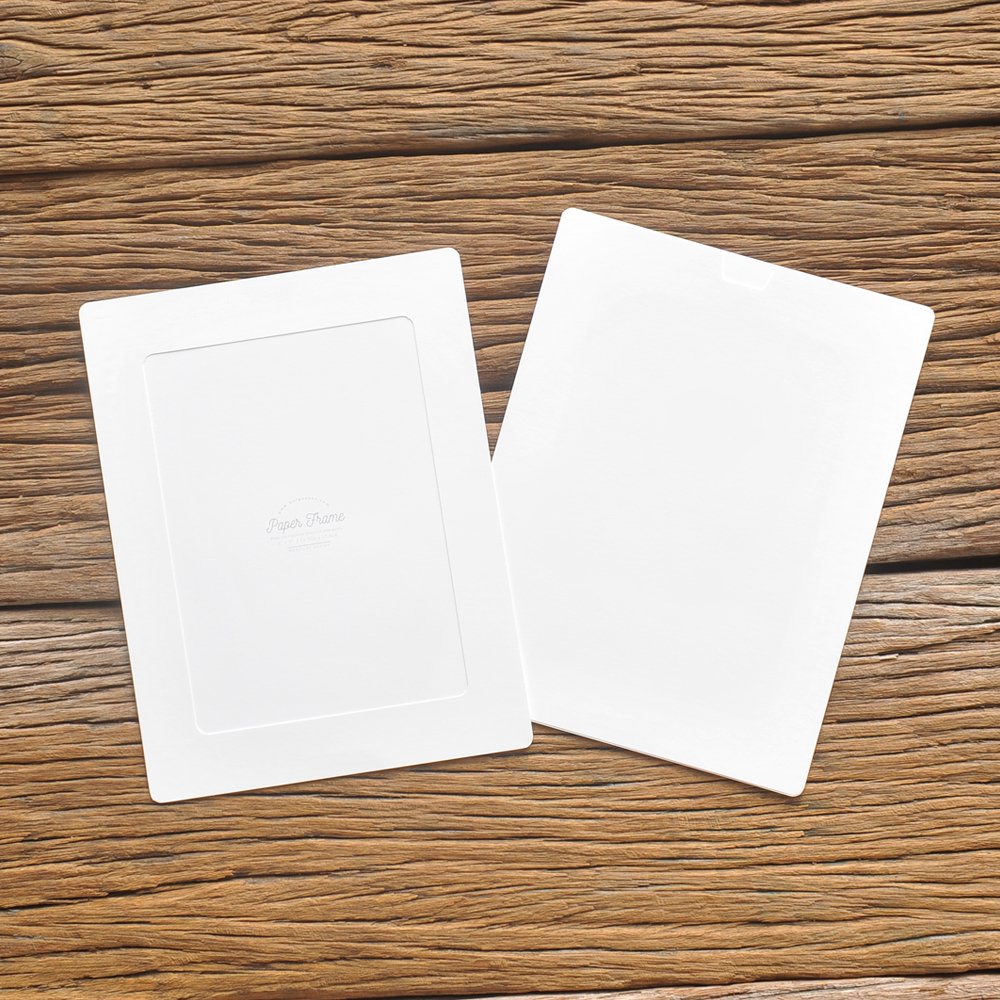 Paper Photo Frames 5x7 Inch White 15 Pack - Fits 5x7 Pictures