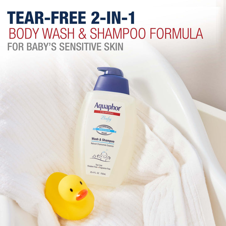 Baby Wash and Shampoo, Unscented Baby Shampoo and Wash, 25.4 Fl Oz Pump Bottle