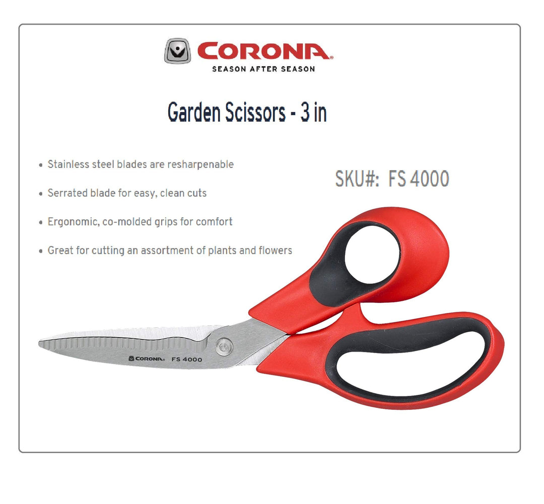 FS 4000 Stainless Steel Floral Scissors, 3-Inch