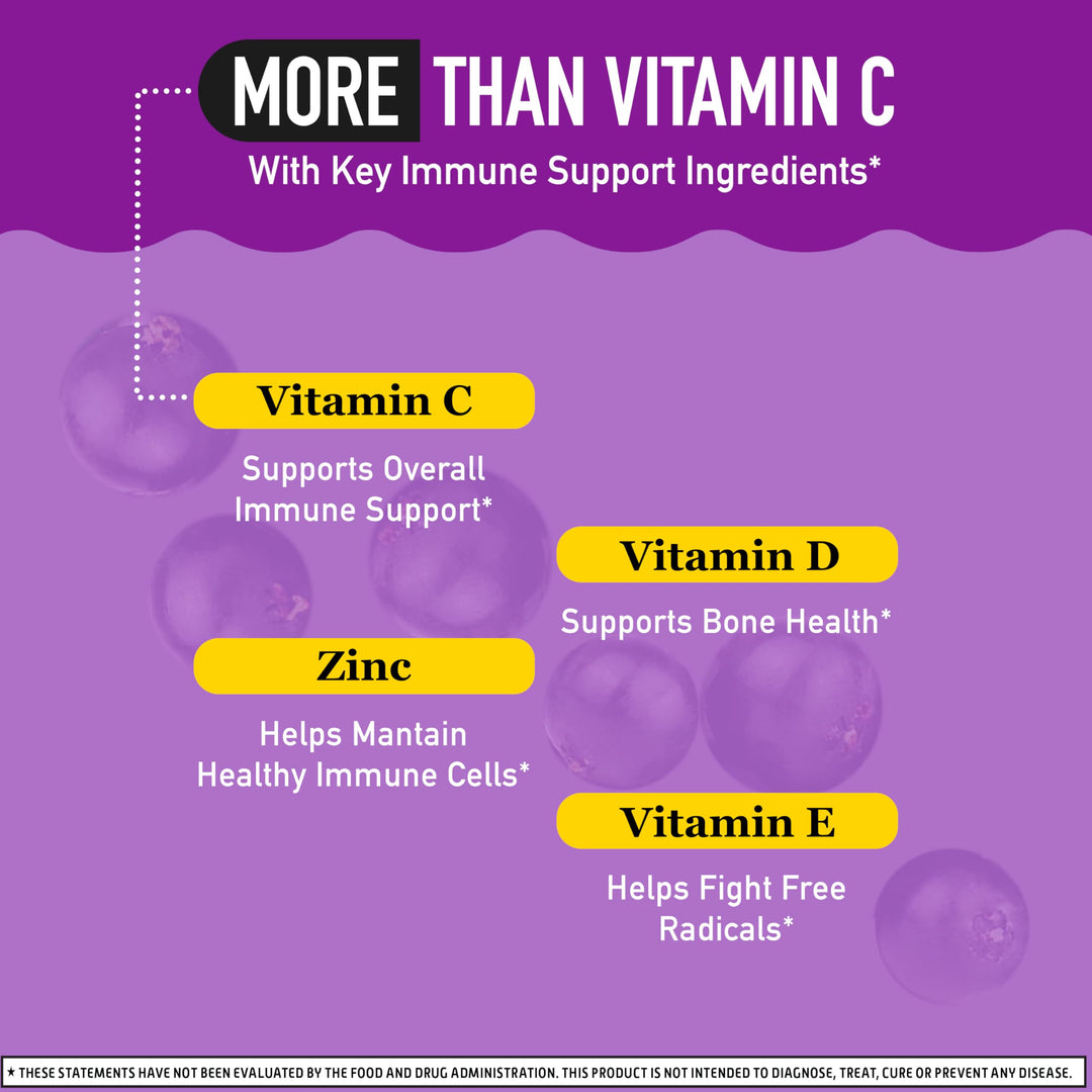Elderberry + Zinc & Vitamin C Gummies For Adults, Immune Support Vitamin D & Zinc Gummies with Powerful Antioxidant Vitamins C D & E - 130 Gummies, Elderberry Flavor
