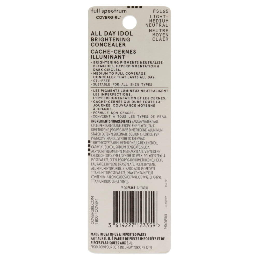 Covergirl All Day Idol, Brightening Concealer, Light-medium Neutral, 0.12 Ounce