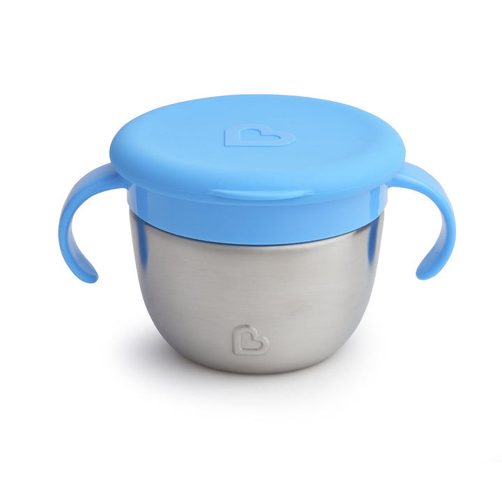 ® Snack+™ Stainless Steel Snack Catcher Cup with Lid, 9 Ounce, Blue, 1 Pack