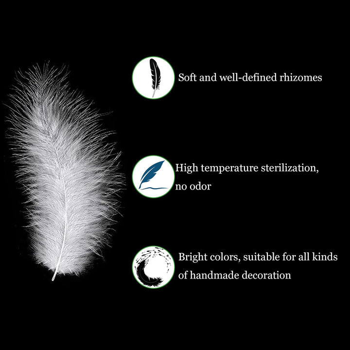 200pcs White Feathers for Dream Catcher Crafts Wedding Home Party Decorations Jewelry Making 4-6 Inch Rooster Saddle Hackle Feathers