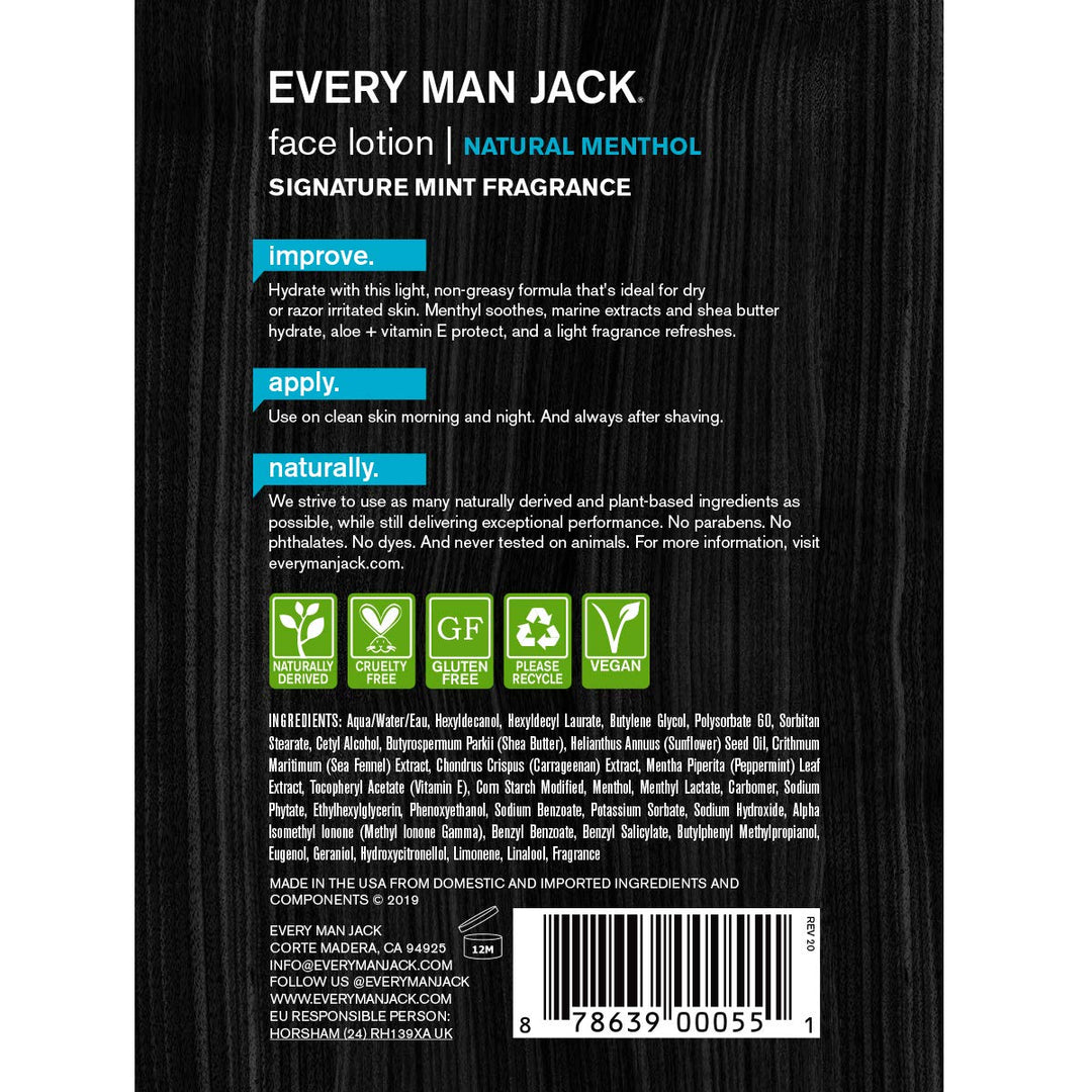 Post Shave Face Lotion, Signature Mint, 4.2 oz