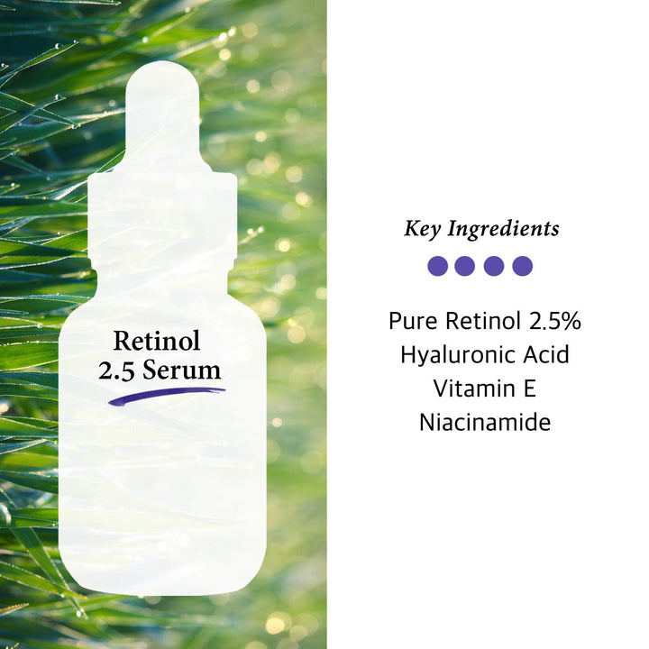 Retinol 2.5% Solution Facial Serum with Vitamin E - Facial Crepe Erase, Age Spot Remover, High Strength Solution for Face without a Prescription, 1 Fl Oz (30ml)
