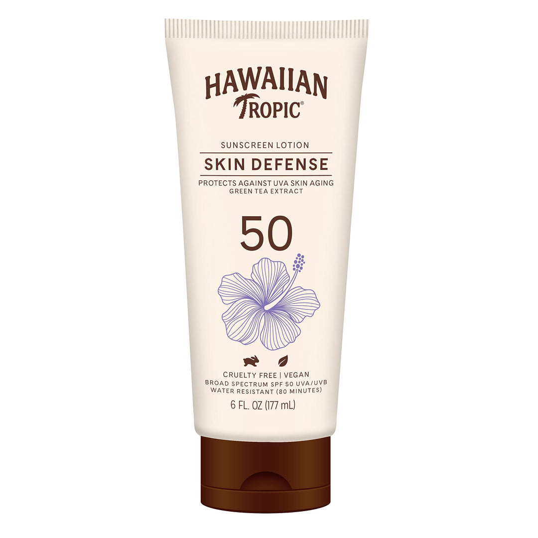 Skin Defense Sunscreen Lotion SPF 50, 6oz | SPF 50 Sunscreen Lotion with Green Tea Extract, Sunscreen Body Lotion, Oxybenzone Free Sunscreen, 6oz