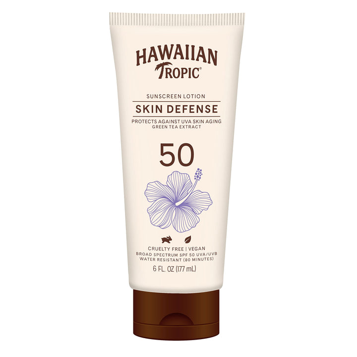 Skin Defense Sunscreen Lotion SPF 50, 6oz | SPF 50 Sunscreen Lotion with Green Tea Extract, Sunscreen Body Lotion, Oxybenzone Free Sunscreen, 6oz
