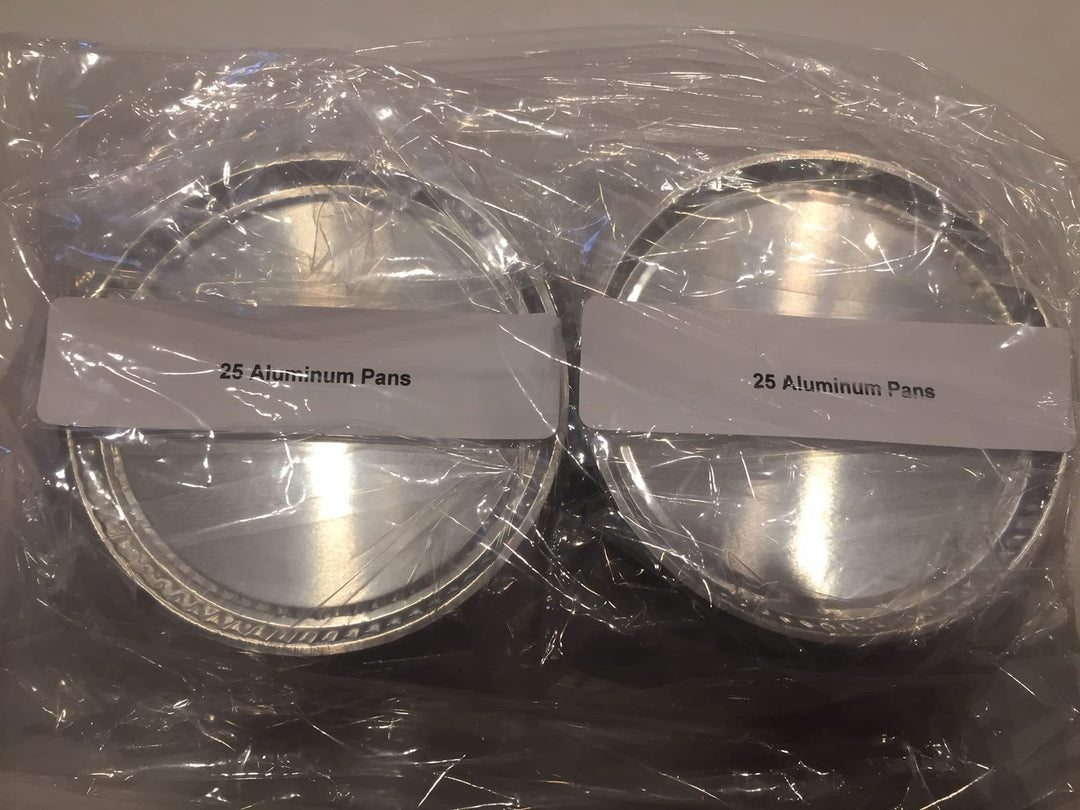 90mm Disposable Aluminum Weighing Dish/Pans for Moisture Analyzers - 1 Box of 50 Pans TM Brand