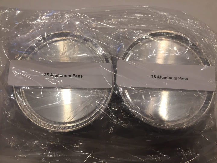 90mm Disposable Aluminum Weighing Dish/Pans for Moisture Analyzers - 1 Box of 50 Pans TM Brand