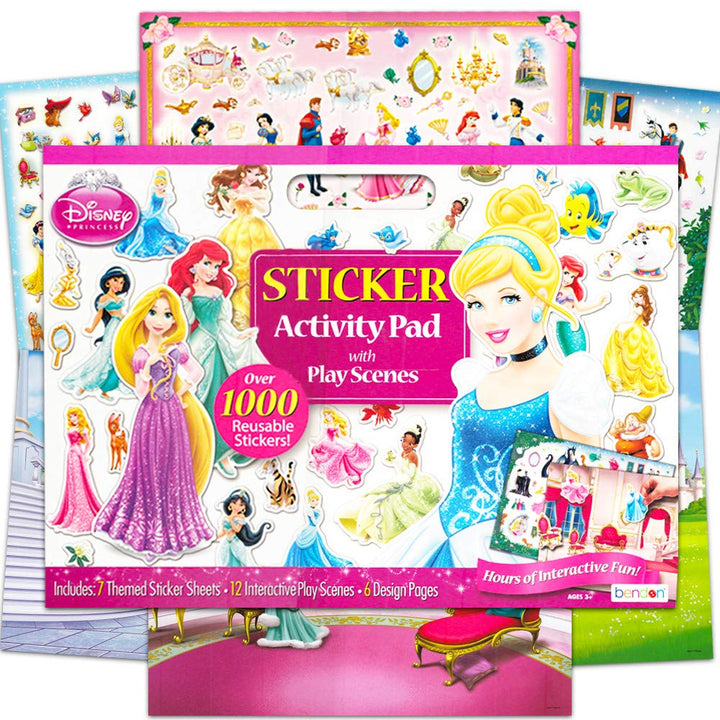 Princess Giant Sticker Box Activity Set ~ Over 1000 Princess Stickers Featuring Cinderella, Little Mermaid, Tangled, Belle and More ( Princess Merchandise)