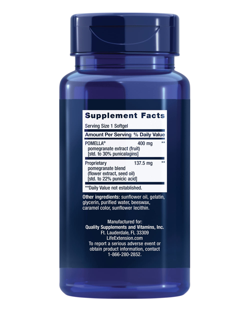 Pomegranate Complete, Fruit Extract, Flower, Seed Oil Extract, Cardiovascular Health, antioxidant Support, superfood Supplement, Gluten Free, Non-GMO, 30 softgels