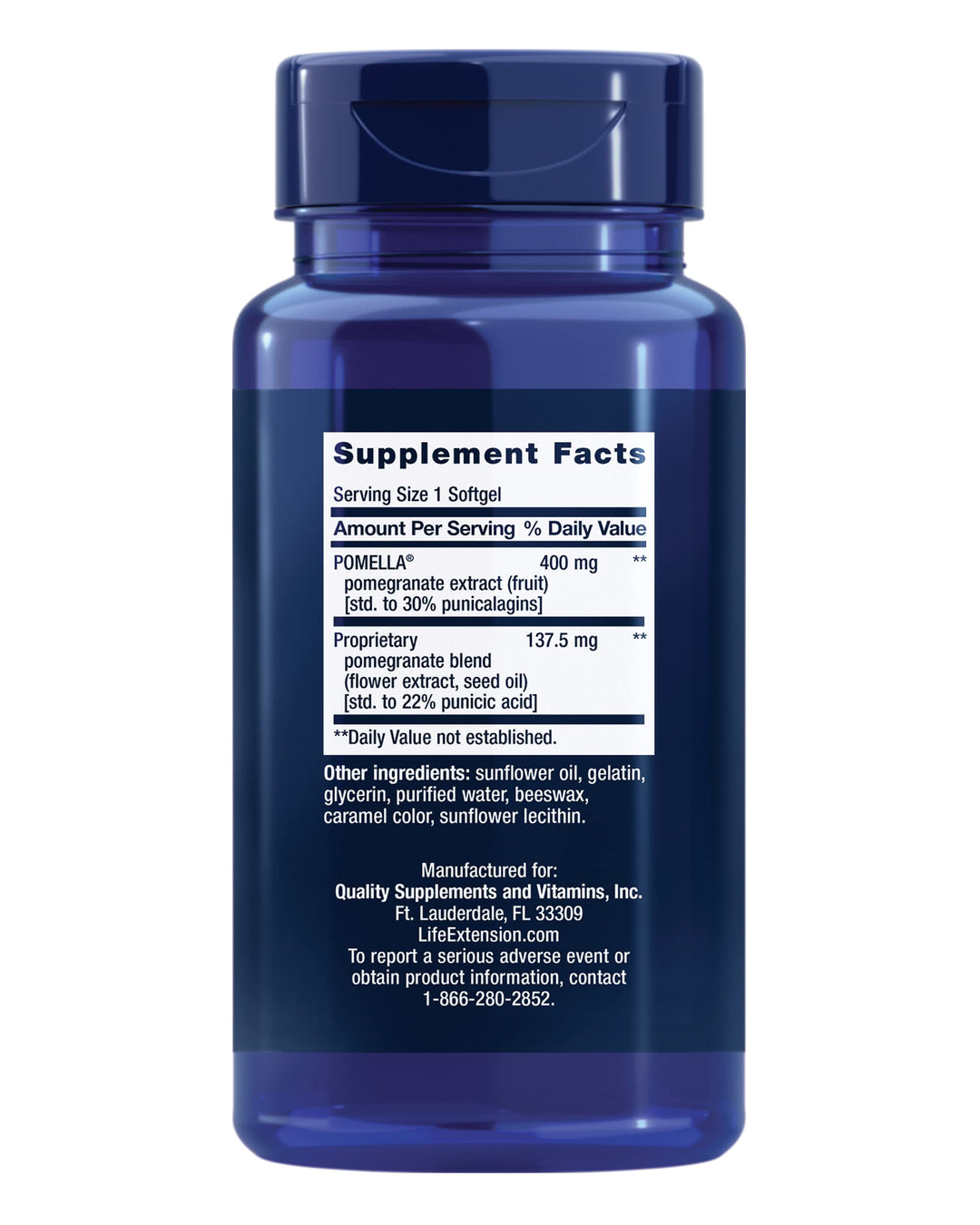 Pomegranate Complete, Fruit Extract, Flower, Seed Oil Extract, Cardiovascular Health, antioxidant Support, superfood Supplement, Gluten Free, Non-GMO, 30 softgels