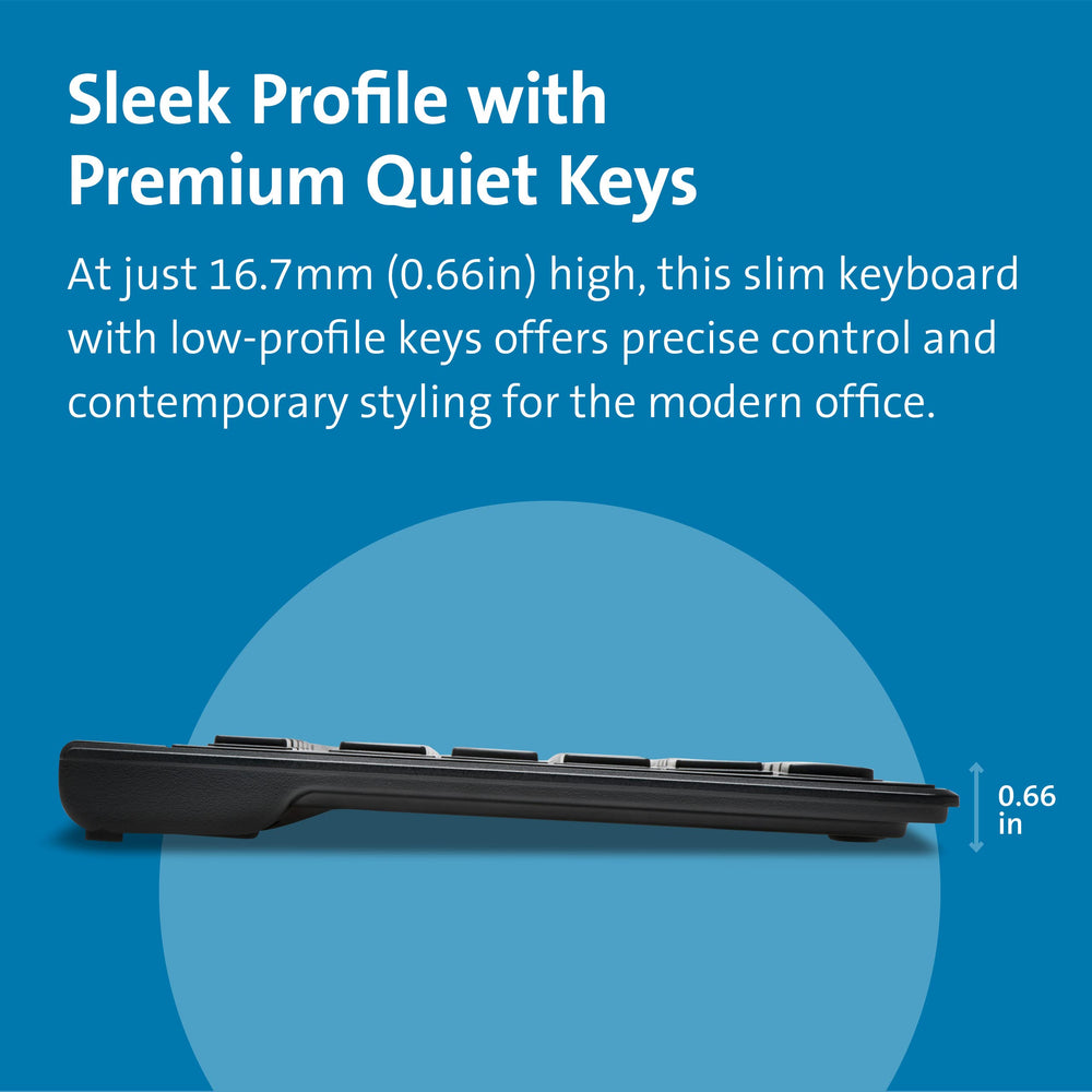 Slim Type Wired Keyboard (K72357USA),Black