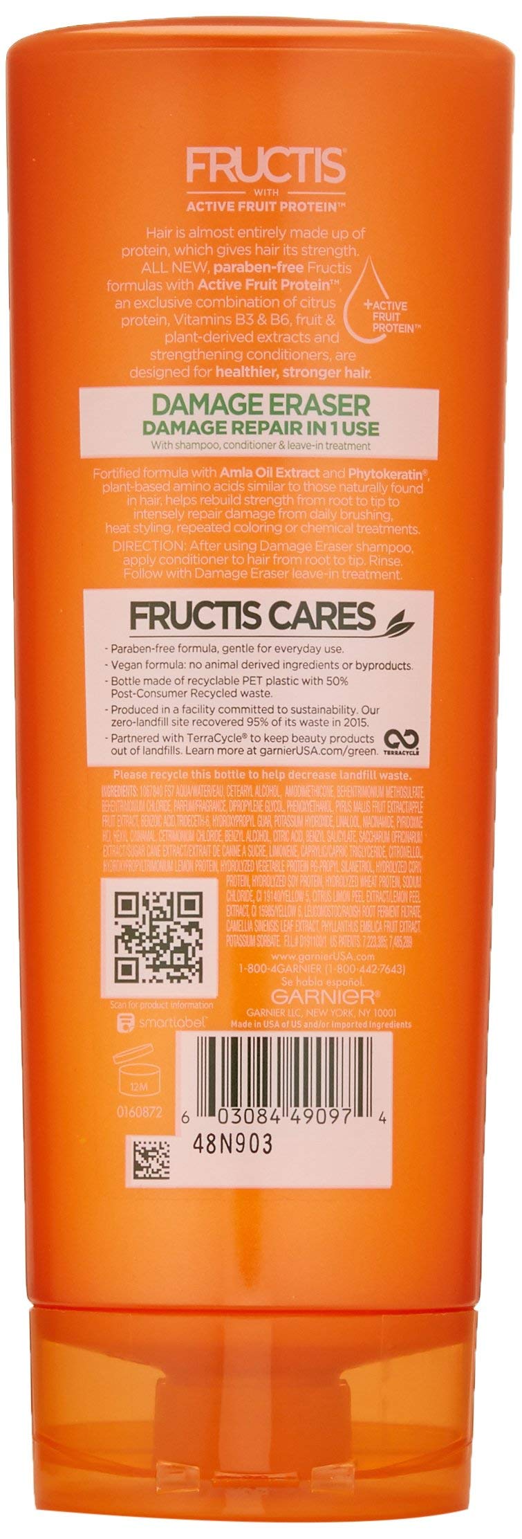 Fructis Damage Eraser Conditioner, Distressed, Damaged Hair, 12 fl. oz.