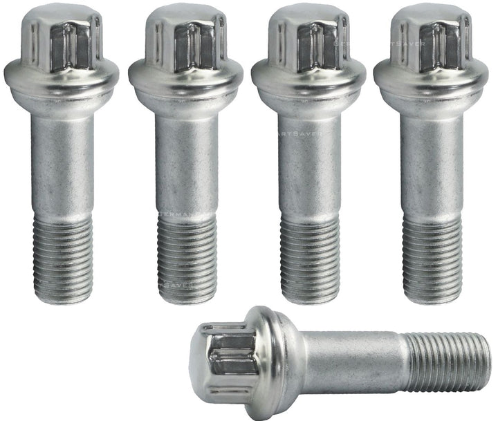 0009905407 Wheel Lug Nuts Bolt Stainless Steel Compatible with Mercedes Benz ML500 S550 CL63 ML350 GLK350 CL500 GL450 (Pack of 5)