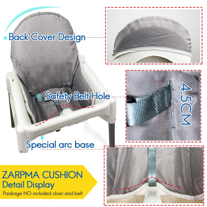 Seat Covers Cushion for IKEA Antilop Highchair, Washable Foldable Baby Highchair Cover IKEA Child Chair Cushion