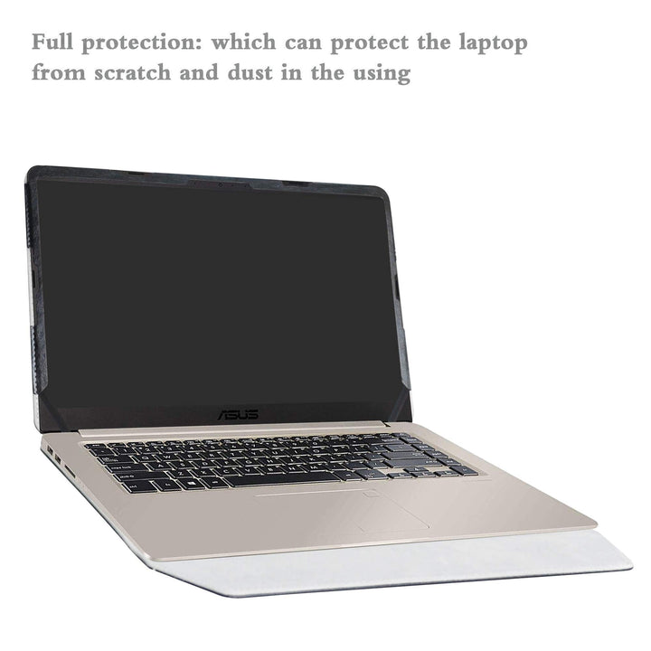 Protective Case Cover for 15.6 ASUS VivoBook S15 S510 S510UA S510UQ S510UN F510UA X510UQ Series Laptop(Warning:Not fit Other Model),Black