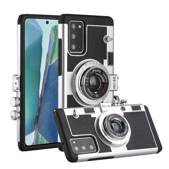 Amily in Paris 3D Camera Design Case for Samsung Galaxy Note 20 Ultra with Long Neck Strap Black