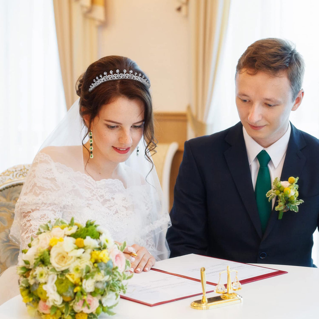 Ribbon Shape Crystal Princess Bridal Alloy Tiara for Younger Woman in party wedding Quinceanera