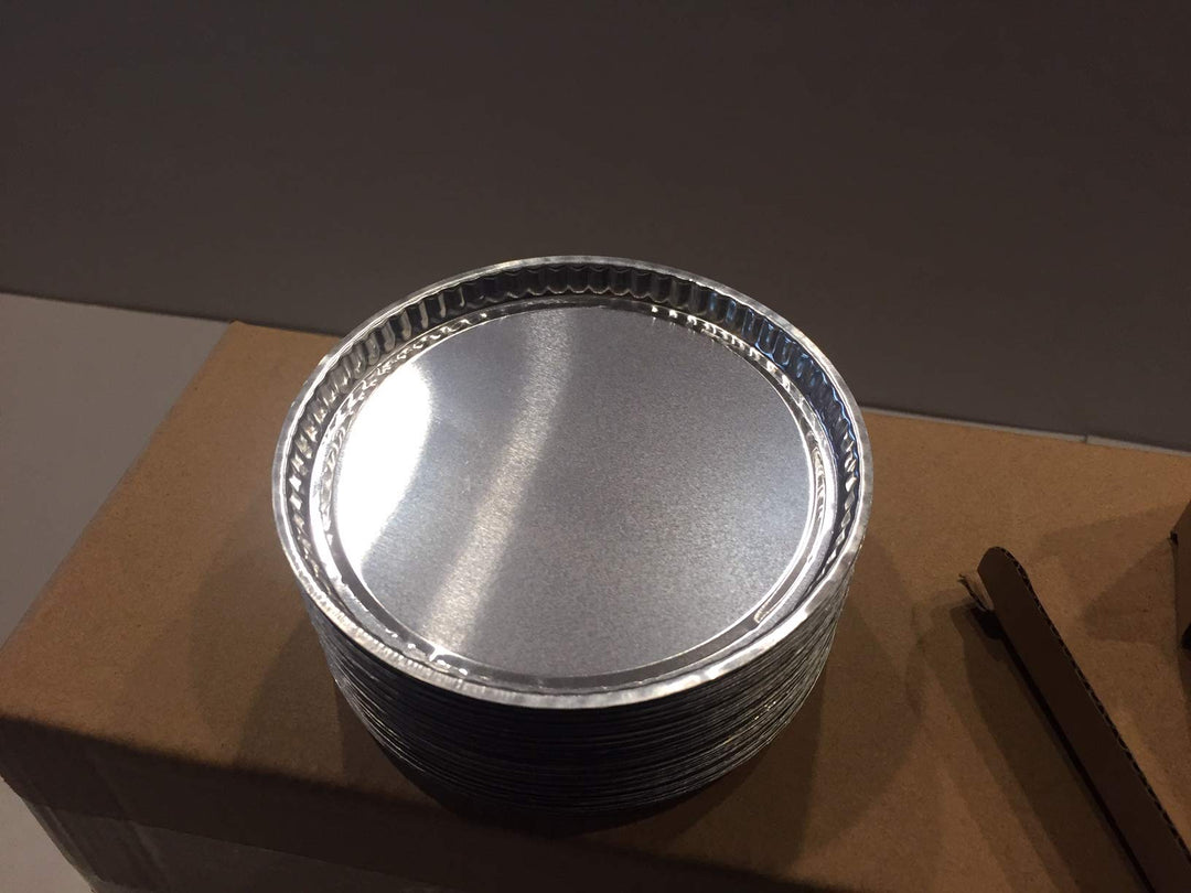 90mm Disposable Aluminum Weighing Dish/Pans for Moisture Analyzers - 1 Box of 50 Pans TM Brand