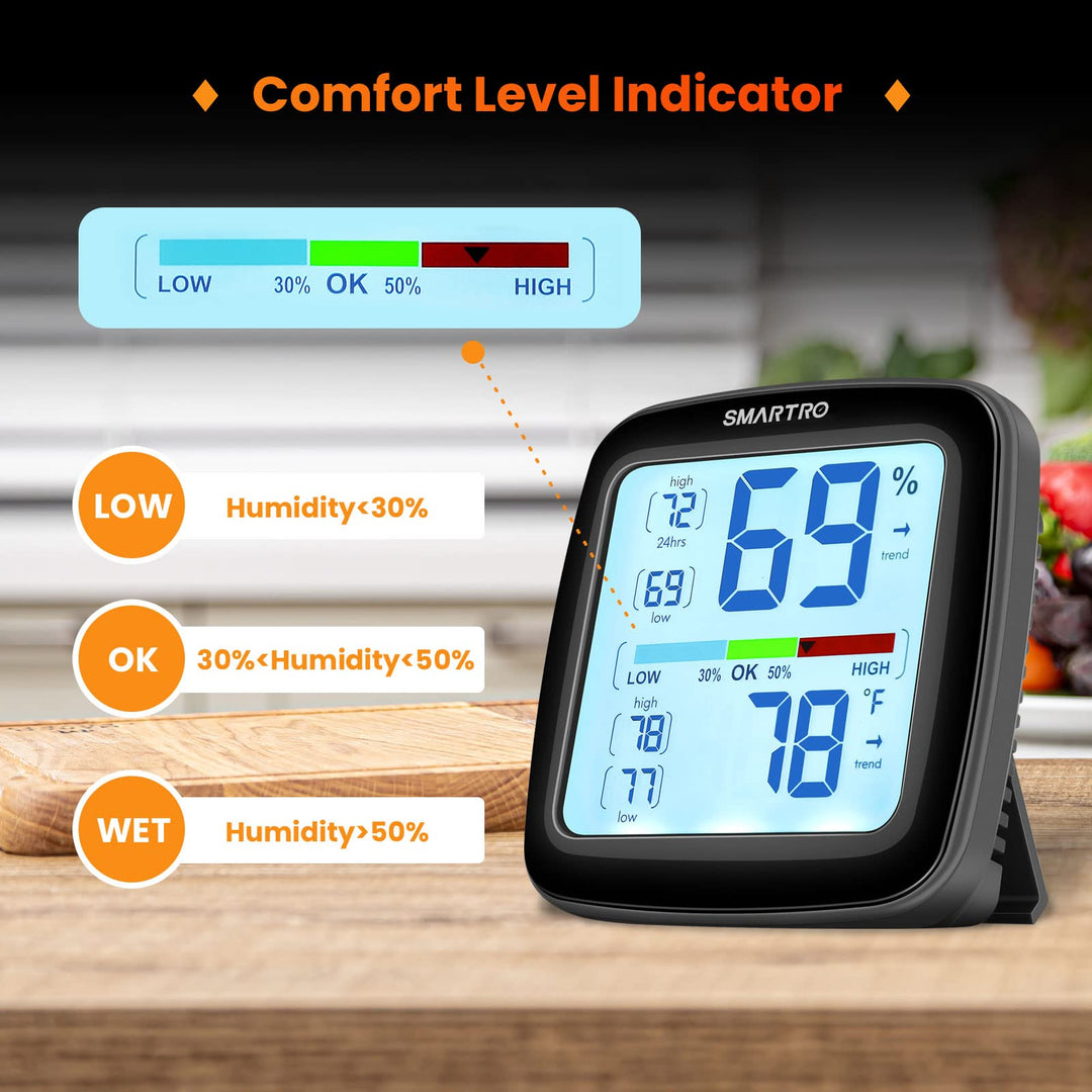 SC42 Professional Digital Hygrometer Indoor Thermometer Room Humidity Gauge & Pro Accuracy Calibration