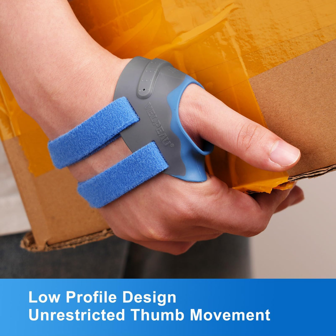 CMC Thumb Brace for Osteoarthritis - with Shape-memory Restriction Splint, CMC Joint Stabilizer, Basal Thumb Arthritis Pain Relief and Support for Women and Men (Blue, Right Hand, Medium)