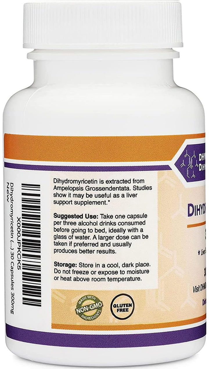Dihydromyricetin (DHM) (Hovenia Dulcis Extract) Liver Support Supplement (Naturally Obtained from The Oriental Raisin Tree) 300mg, 30 Capsules