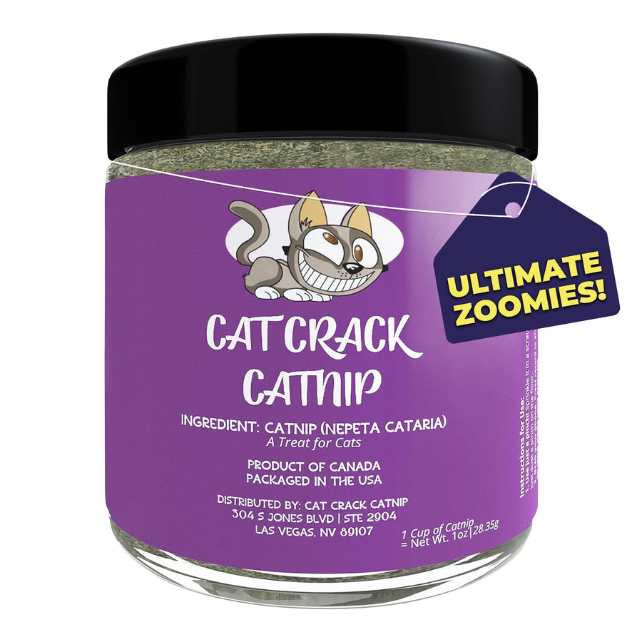Catnip, Zoomie-Inducing Cat Nip Blend, North American Made & 100% Natural, Safe & Non-Addictive Catnip Treats Used to Supplement Cat Nip Toys, Spray, & Accessories (1 Cup)