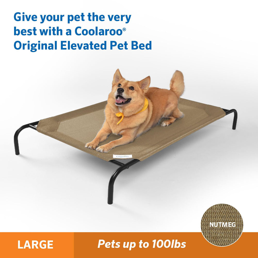 The Original Cooling Elevated Dog Bed, Indoor and Outdoor, Large, Nutmeg