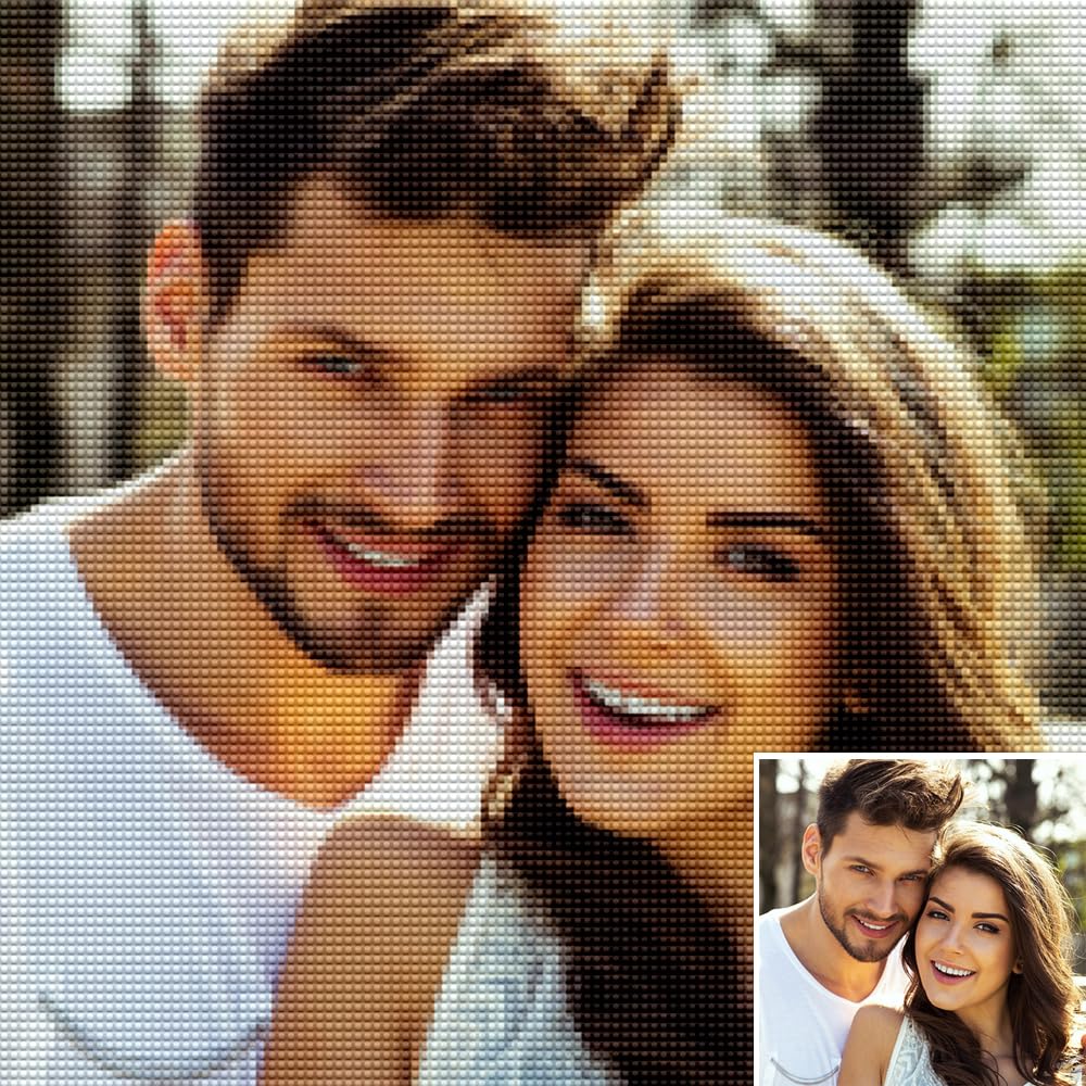 Photo Custom 5D Diamond Painting DIY Picture of Rhinestones Diamond Art for Adults Beginners (Square Drill, 12x12 Inch)