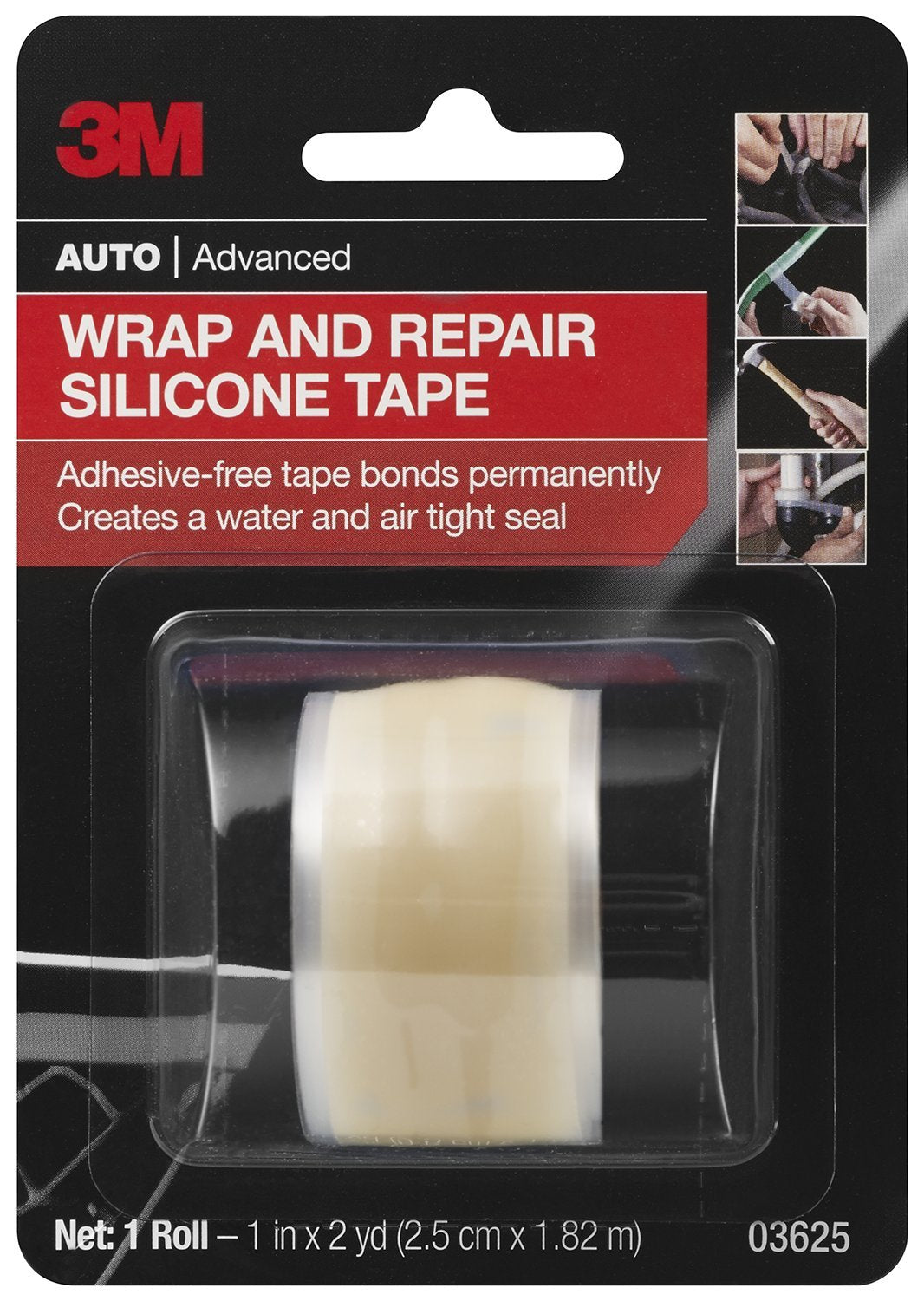 Wrap and Repair Silicone Tape, 03625, 1 in x 6 ft